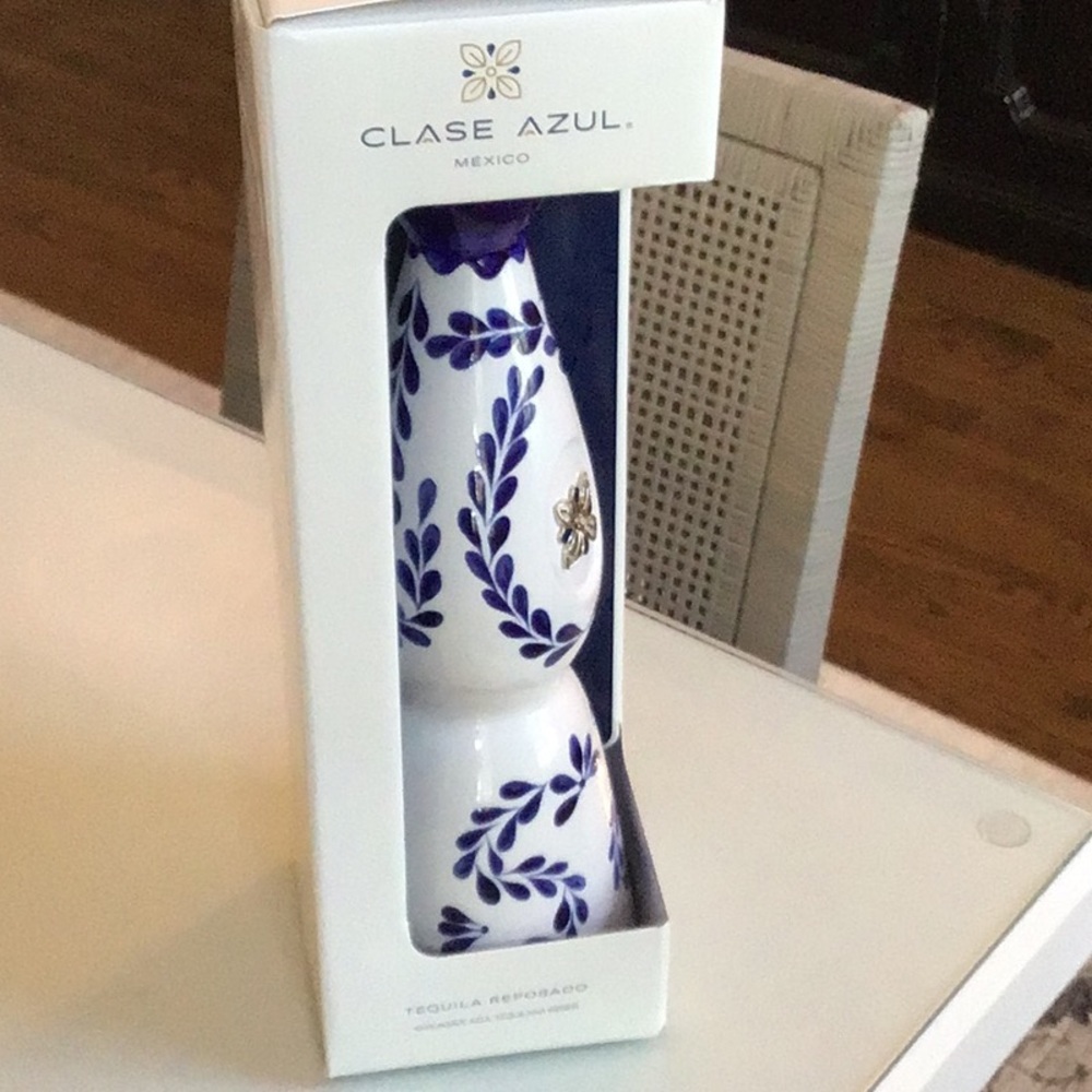 Clase Azul empty bottle authentic w boxDecorative Bottle with Blue Accents